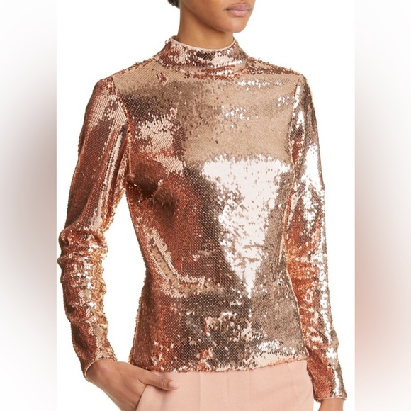 Ted Baker London - lovato sequin mock neck top size 2 - Picture 4 of 6